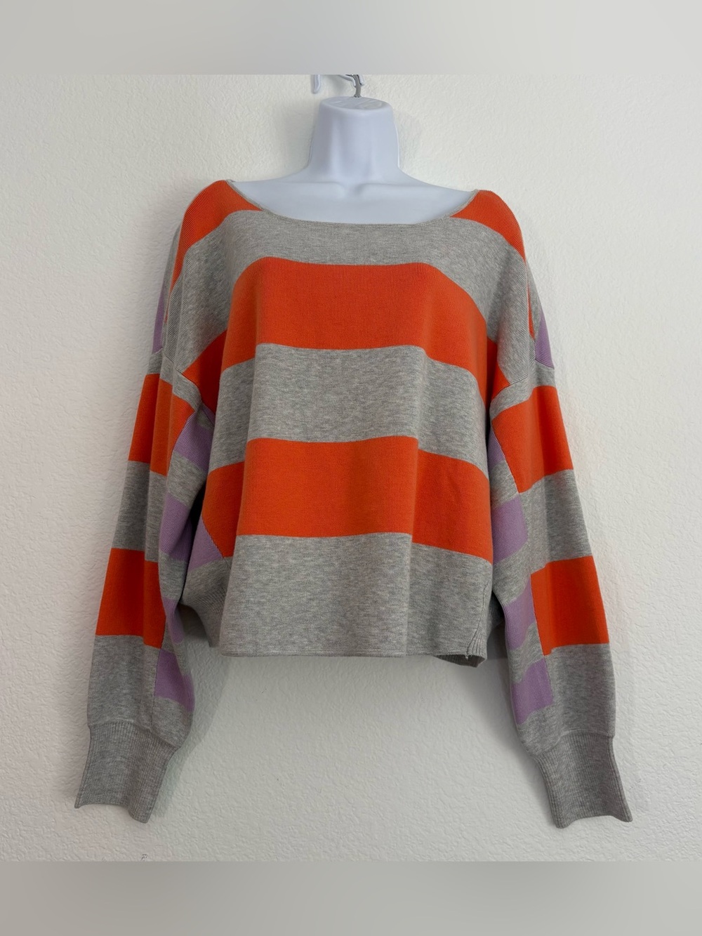 Daily Practice Anthropologie Striped Boxy‎ Slouchy Oversized Sweater Large Comfy